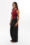 Soft Boat Neck Top, DEEP CHERRY - alternate image 5