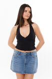 Soft Chelsea Halter Top, BLACK - alternate image 1