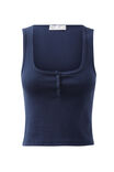 Hailey Henley Tank, ALL STAR NAVY - alternate image 6