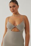 Indie Low Back Midi Dress, SILVER GREY - alternate image 4