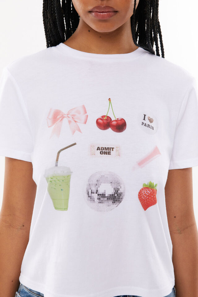 Everyday Graphic Tee, WHITE/FAV THINGS