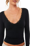 Super Smooth Isla Long Sleeve Top, BLACK - alternate image 4