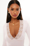 Luxe Georgia Long Sleeve Top, SHERBERT PINK - alternate image 3