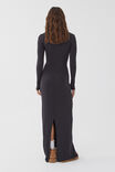Soft Long Sleeve Maxi Dress, BLACK - alternate image 3