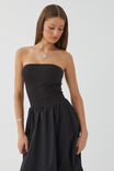 Eva Strapless Midi Dress, BLACK - alternate image 2