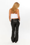 Liv Faux Leather Flare Pant, BLACK - alternate image 3