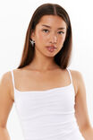 Renee Ruched Cami, WHITE - alternate image 4