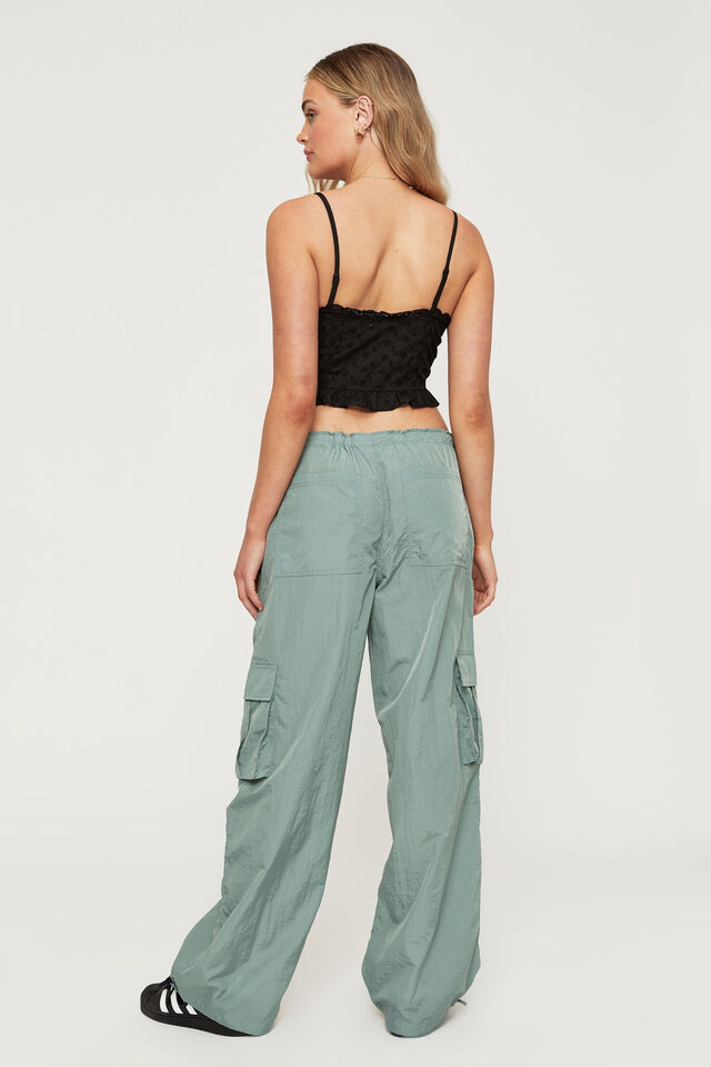 Recycled Parachute Cargo Pant, SOFT SAGE
