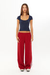 Elyse Sporty Pull On Pant, ROSEY RED/WHITE - alternate image 2