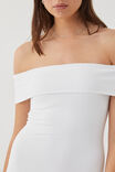 Luxe Off Shoulder Dress, WHITE - alternate image 4