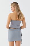 Luxe Strapless Frill Top, FOSSIL GREY - alternate image 3