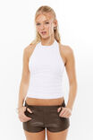 Dakota Faux Leather Short, DONKEY BROWN - alternate image 2