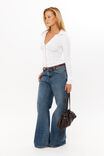 Isabel Zip Through Shirt, WHITE - alternate image 3