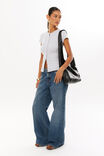 Lexy Rib Button Through Tee, GREY MARLE - alternate image 5