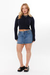 Kendal Cropped Knit Cardigan, ALL STAR NAVY - alternate image 2