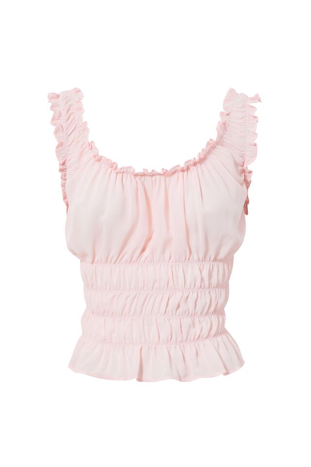 Sienna Ruched Top, GRAPEFRUIT PINK