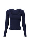 Riri Scoop Neck Long Sleeve, ALL STAR NAVY - alternate image 6