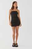 Cleo Ruched Mini Dress, BLACK - alternate image 4