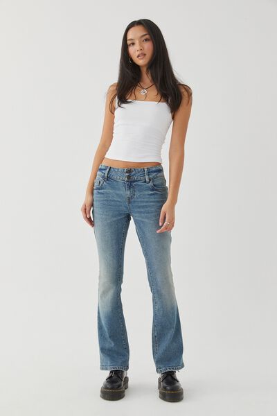 Mid Rise Flare Jean, COYOTE BLUE