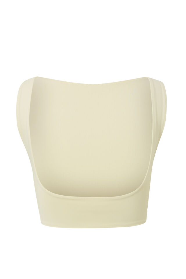 Luxe Low Back Crop Top, ICED YELLOW