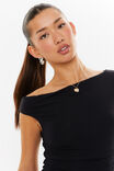 Soft Mia Ruched Top, BLACK - alternate image 3