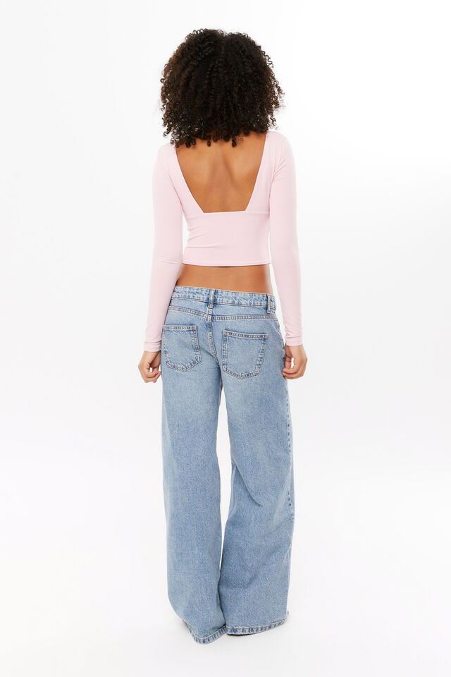 Luxe Kya Long Sleeve Top, ROSETTE PINK