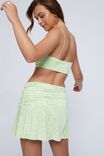 Sage Gathered Side Crop Top, GISELLE SWIRL LIME