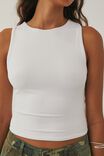 Luxe Cropped Tank, WHITE - alternate image 6