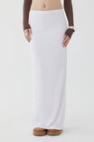 Soft Hipster Maxi Skirt, WHITE - alternate image 2