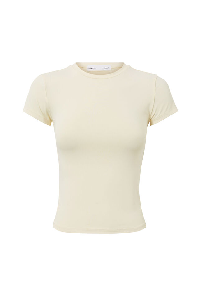 Luxe Longline Tee, LEMON PUFF