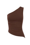 Soft Amelia One Shoulder Top, ESPRESSO BROWN - alternate image 6