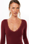 Super Smooth Isla Long Sleeve Top, DARK PLUM - alternate image 4