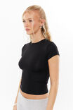 Luxe Longline Tee, BLACK - alternate image 5