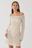Jessa Bell Sleeve Knit Mini Dress, VANILLA BEIGE - alternate image 2