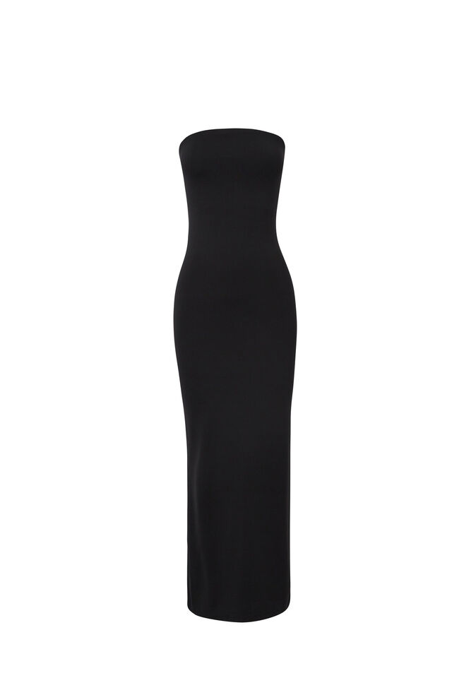 Super Smooth Strapless Maxi Dress, BLACK