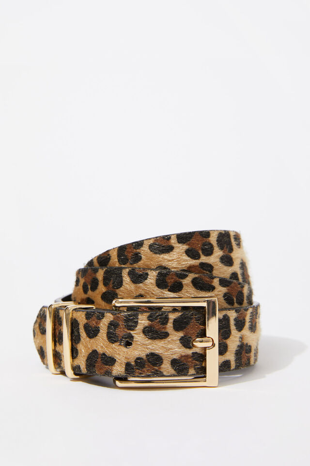 Leopard Textured Belt, LEOPARD