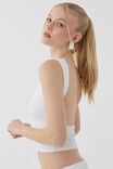 Tara Rib Backless Tank, WHITE - alternate image 4