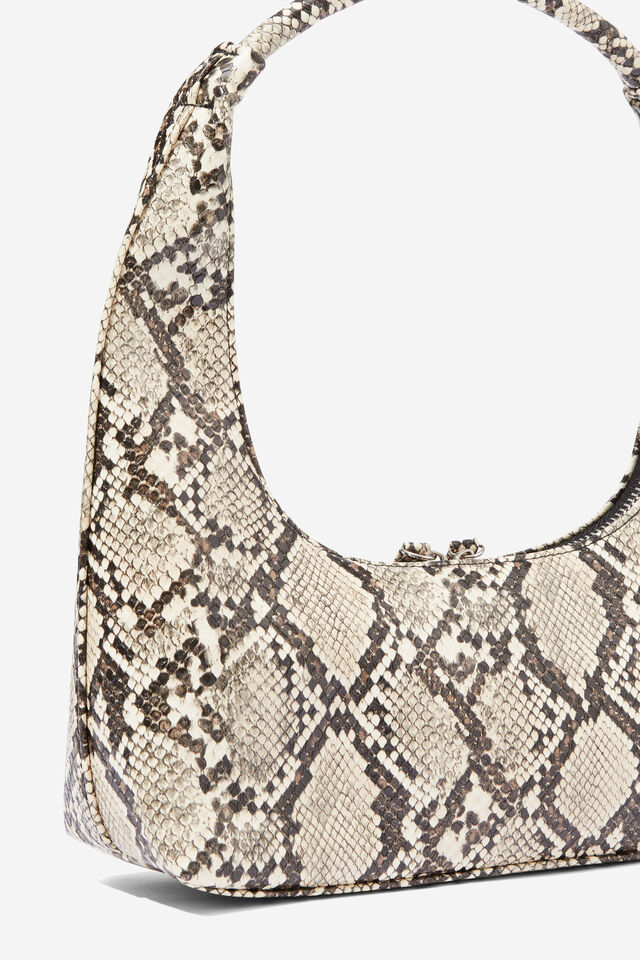 Brooklyn Shoulder Bag, NEUTRAL SNAKE
