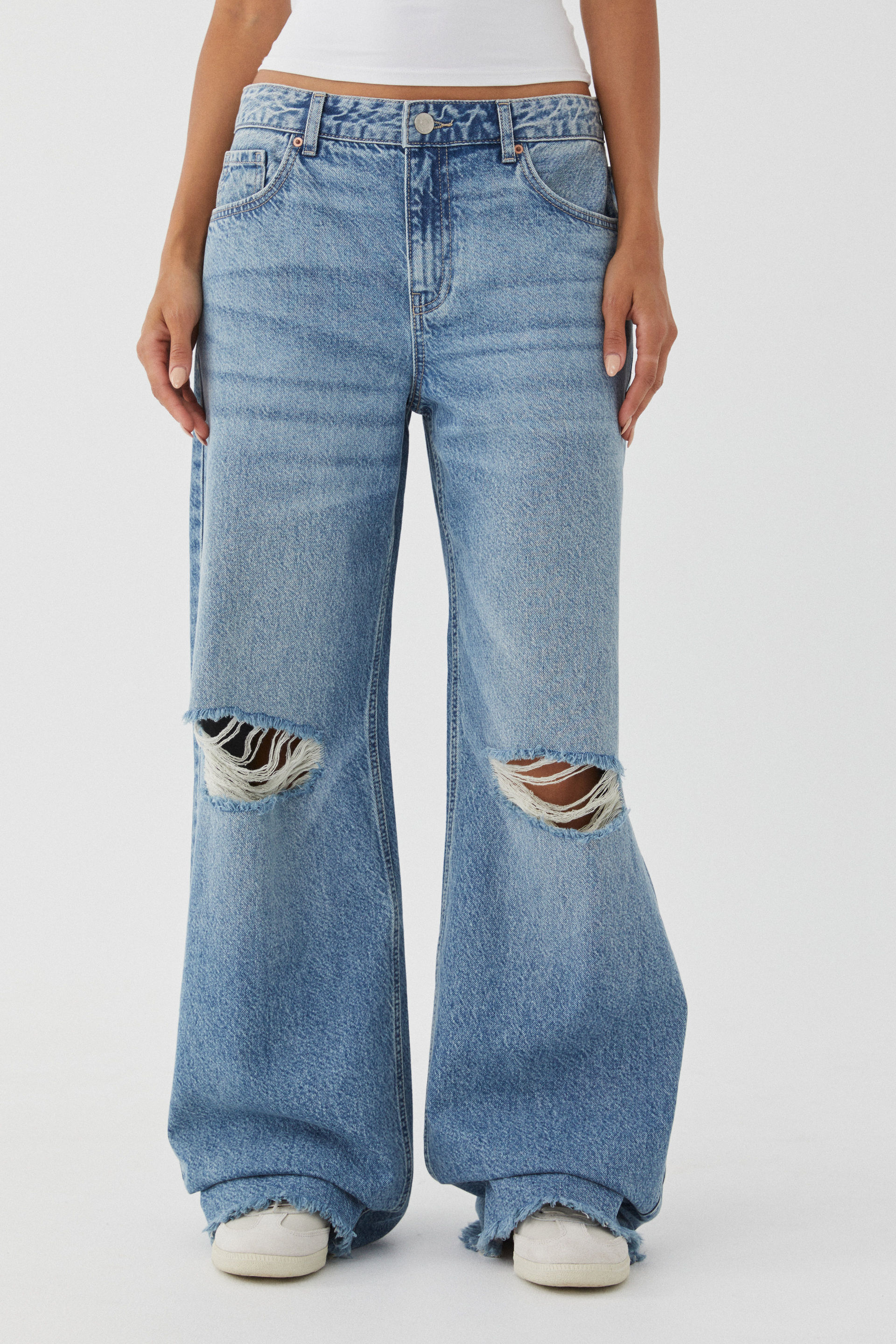 Baggy bottom jeans shop