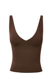 Luxe V Neck Tank, ESPRESSO BROWN - alternate image 6