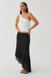 Charlie Asymmetrical Textured Skirt, BLACK - alternate image 5