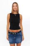 Olympia Backless Tank, BLACK - alternate image 2