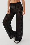 Mischa Crochet Wide Leg Pant, BLACK - alternate image 2