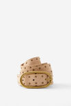 Studded Faux Suede Belt, BEIGE/BRUSHED GOLD - alternate image 4