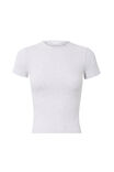 Cotton Fitted Tee, GREY MARLE - alternate image 6