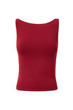 Soft Boat Neck Top, DEEP CHERRY - alternate image 6