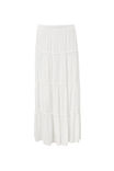 Sadie Tiered Maxi Skirt, SUMMER WHITE - alternate image 6