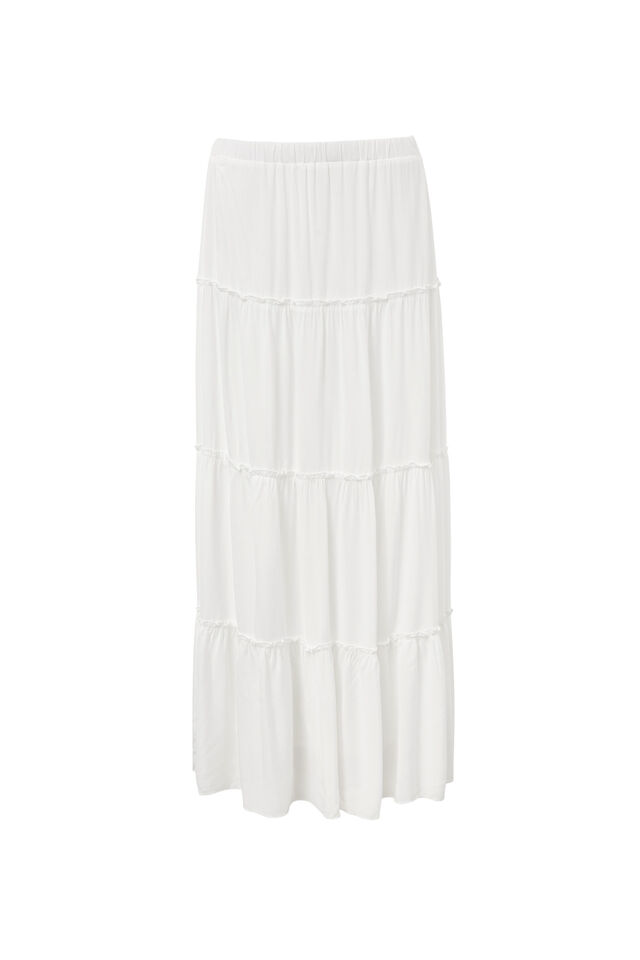 Sadie Tiered Maxi Skirt, SUMMER WHITE