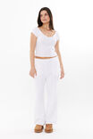 Neve Short Sleeve Off Shoulder Top, WHITE - alternate image 2