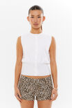 Georgia Button Through Knit Vest, WHITE - alternate image 4